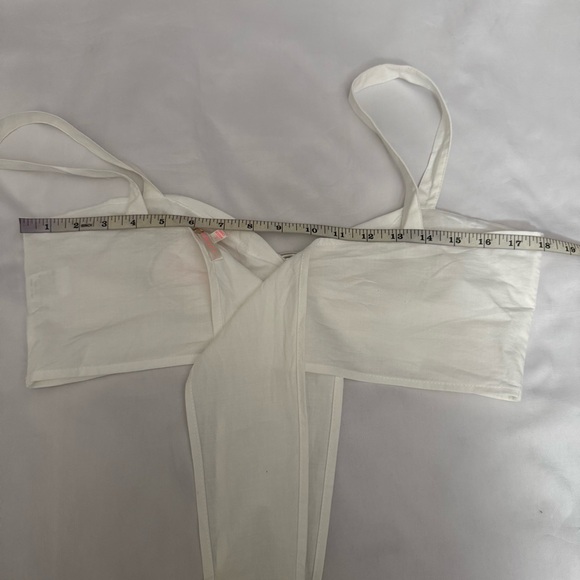 White ring crop top slit maxi skirt set - Picture 9 of 13